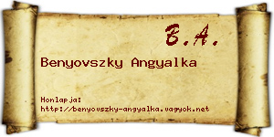 Benyovszky Angyalka névjegykártya